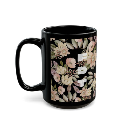 FDT Floral Background Black Mug (11oz, 15oz)