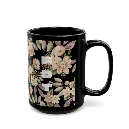 FDT Floral Background Black Mug (11oz, 15oz)