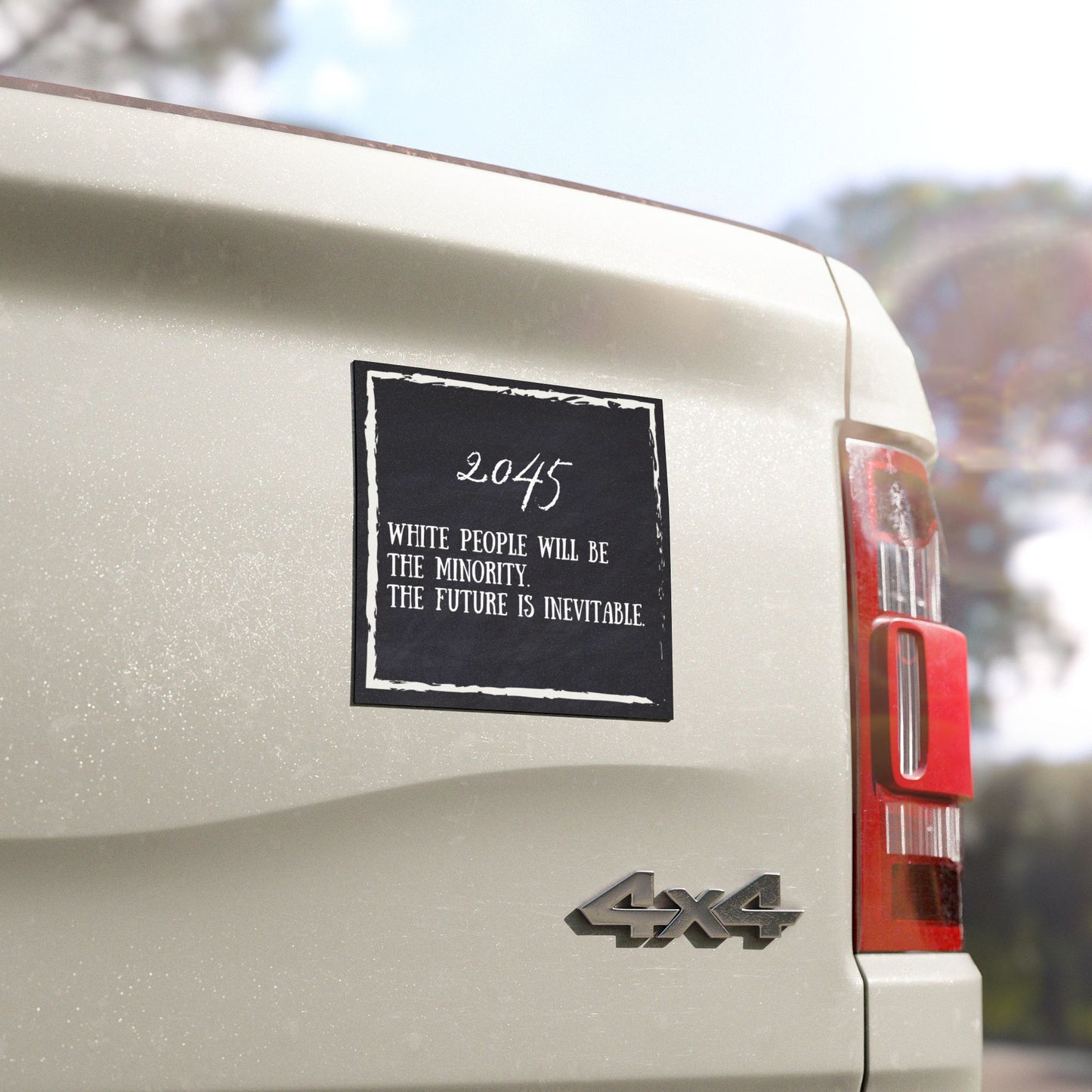 2045 Chalkboard Car Magnet – The Future Is Inevitable