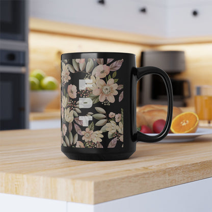FDT Floral Background Black Mug (11oz, 15oz)