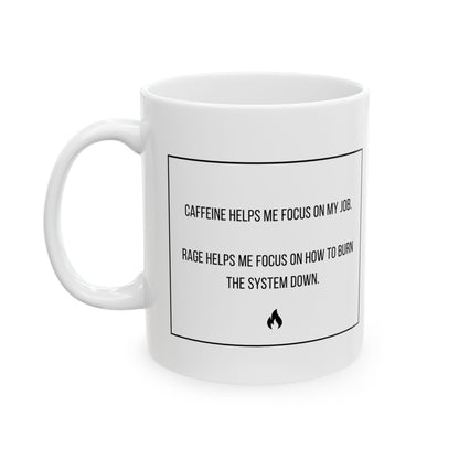 Fueled by Rage Ceramic Mug, (11oz, 15oz)