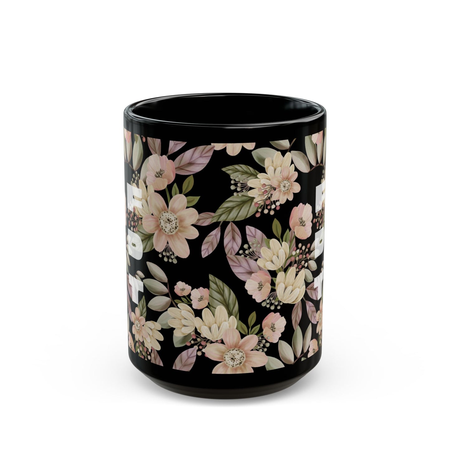 FDT Floral Background Black Mug (11oz, 15oz)