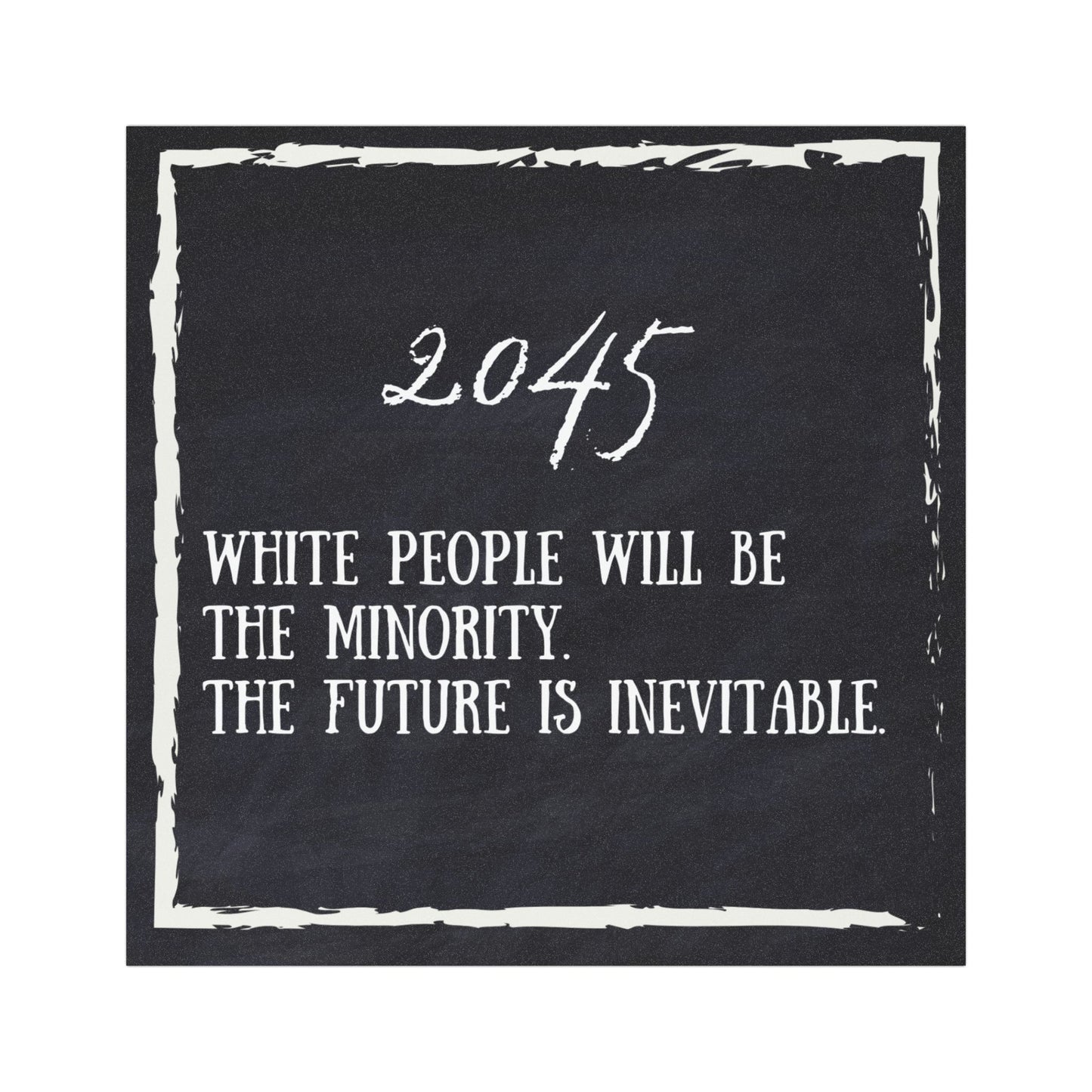 2045 Chalkboard Car Magnet – The Future Is Inevitable