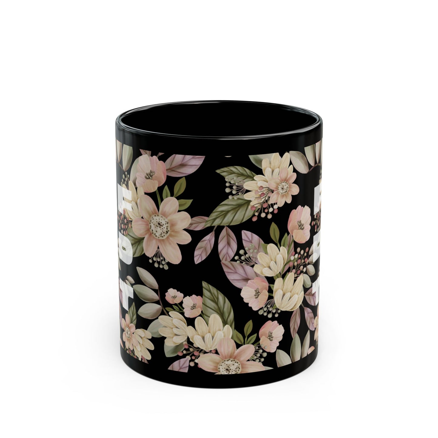 FDT Floral Background Black Mug (11oz, 15oz)