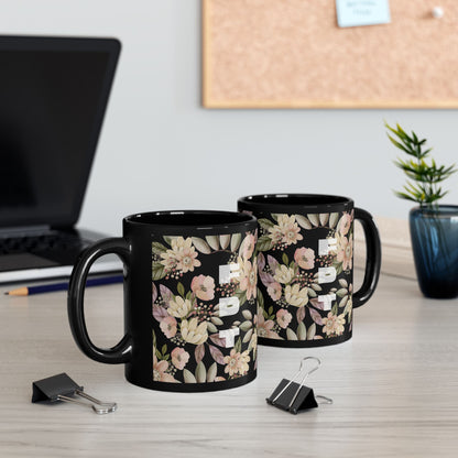 FDT Floral Background Black Mug (11oz, 15oz)