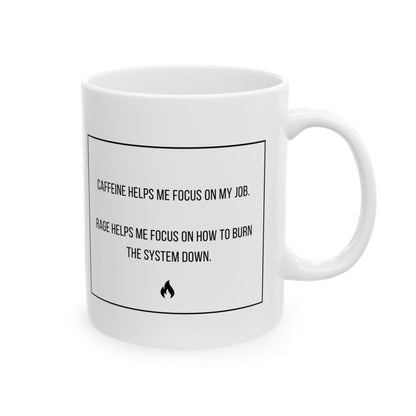 Fueled by Rage Ceramic Mug, (11oz, 15oz)